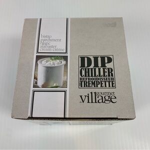 Gourmet Du Village Dip Chiller 4" Dish Bowl Bistro White Ceramic New in Open Box